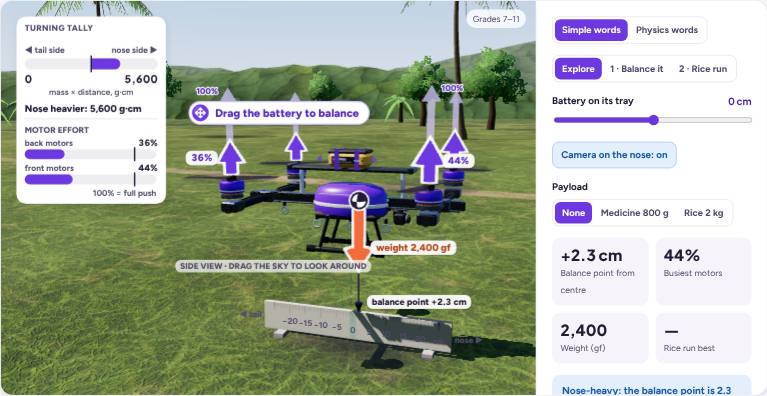 Find the balance point preview